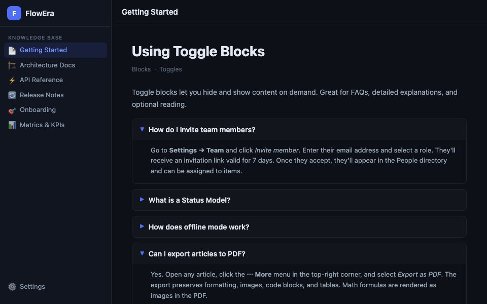 Раскрывающийся блок